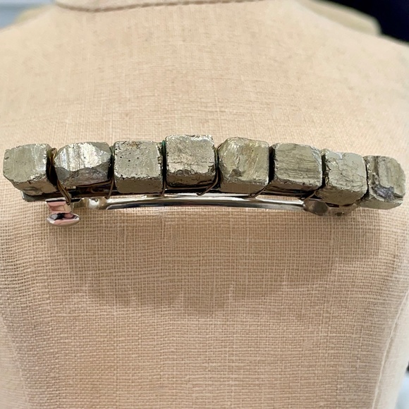 Authentic Pyrite “Fools Gold” Hair Barrette Clip - Picture 2 of 7
